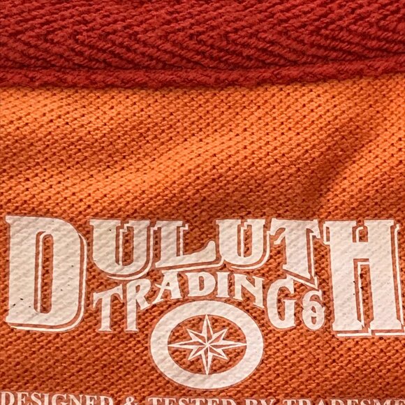 Duluth Trading Polo Workshirt Men 2XL Orange Pocket Short Sleeve Collared 18095 - Picture 3 of 11